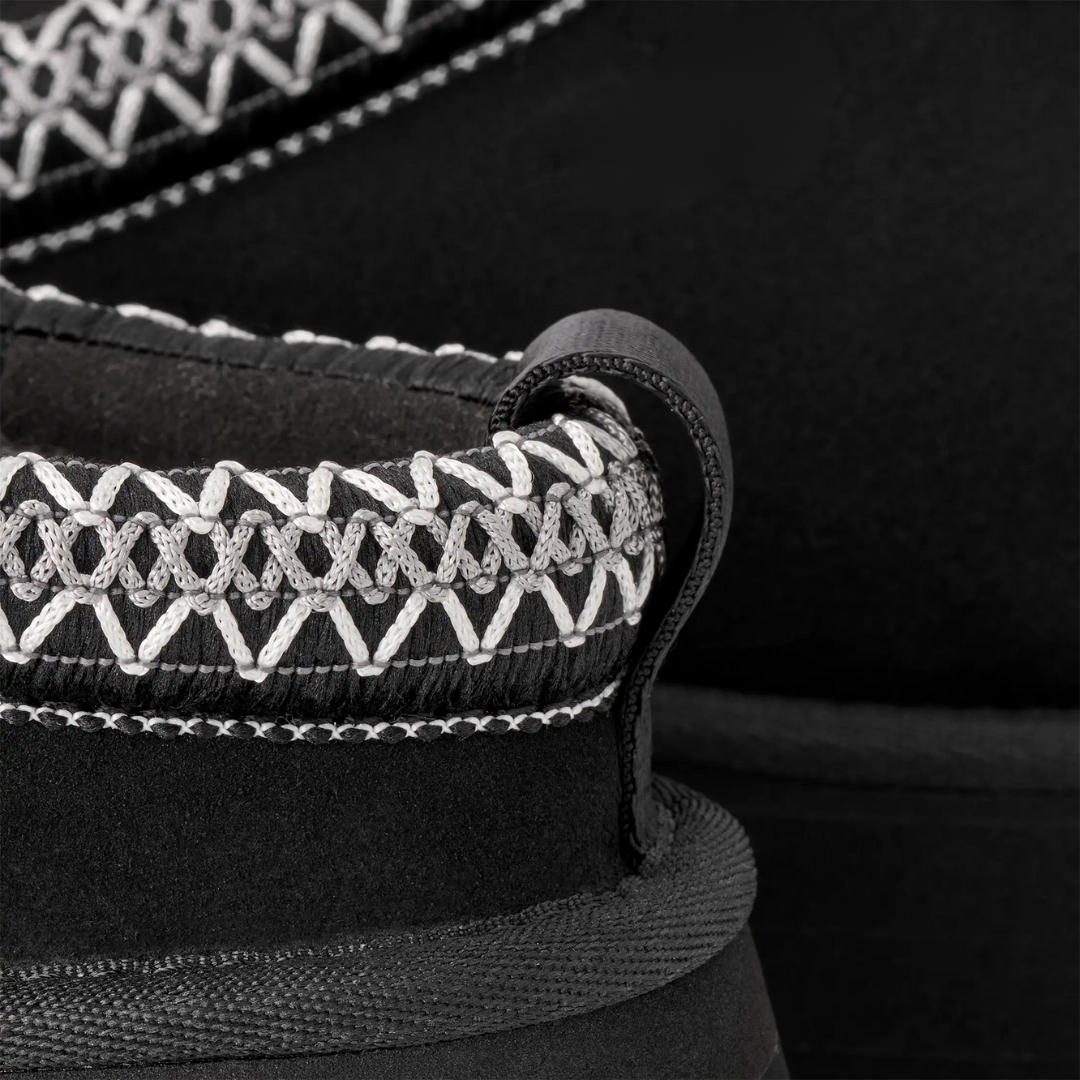 Leather Fluffy Fur Cozy Slippers