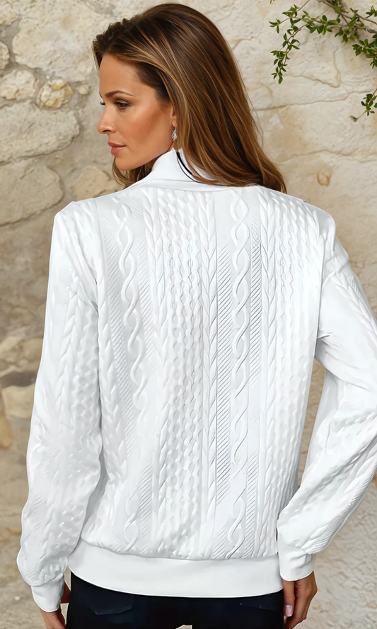 Cable Knit Zip Jumper | Lightweight & Layered Comfort
