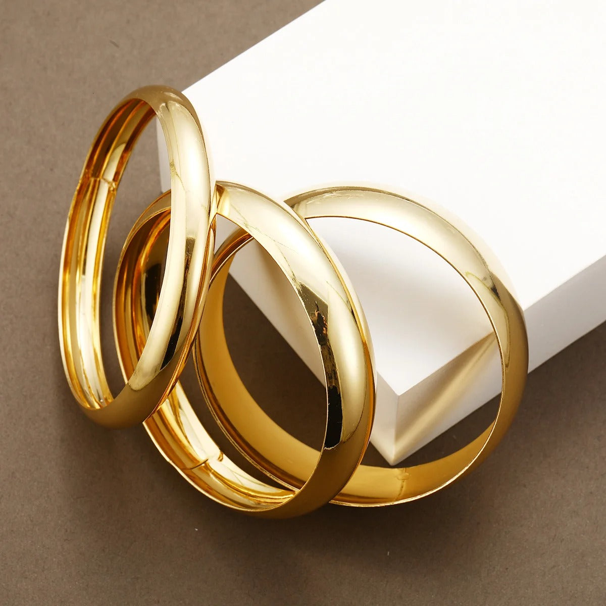 Classic Gold Color Wide Bangles
