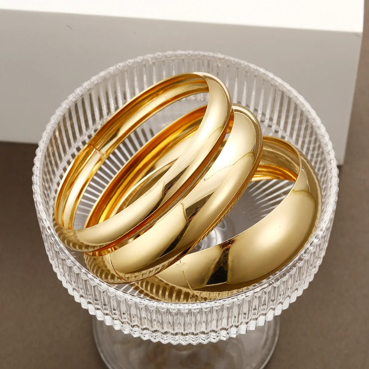 Classic Gold Color Wide Bangles